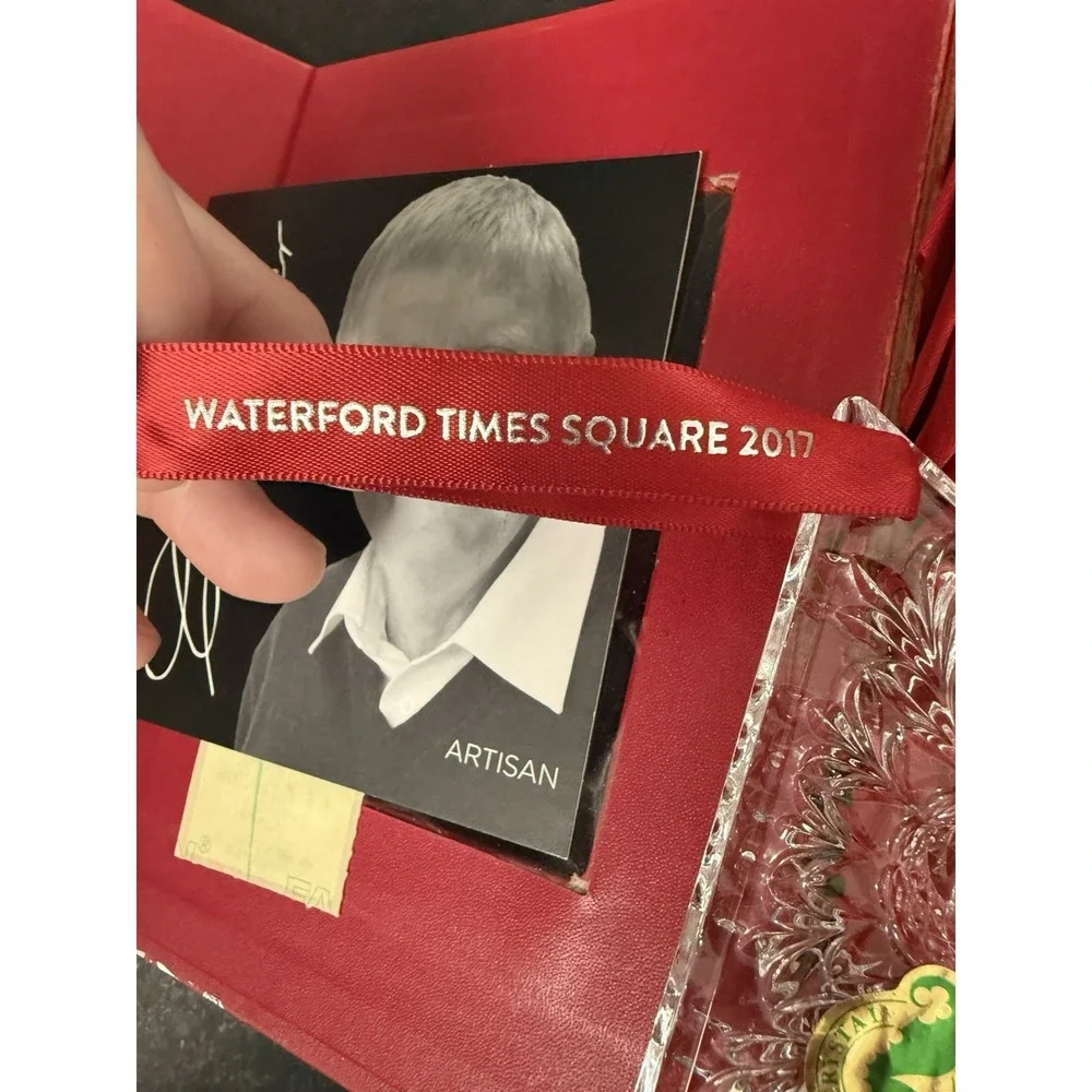 ~ 2017 WATERFORD Christmas NEW YEARS Ornament TRIANGLE TIME SQUARE 3